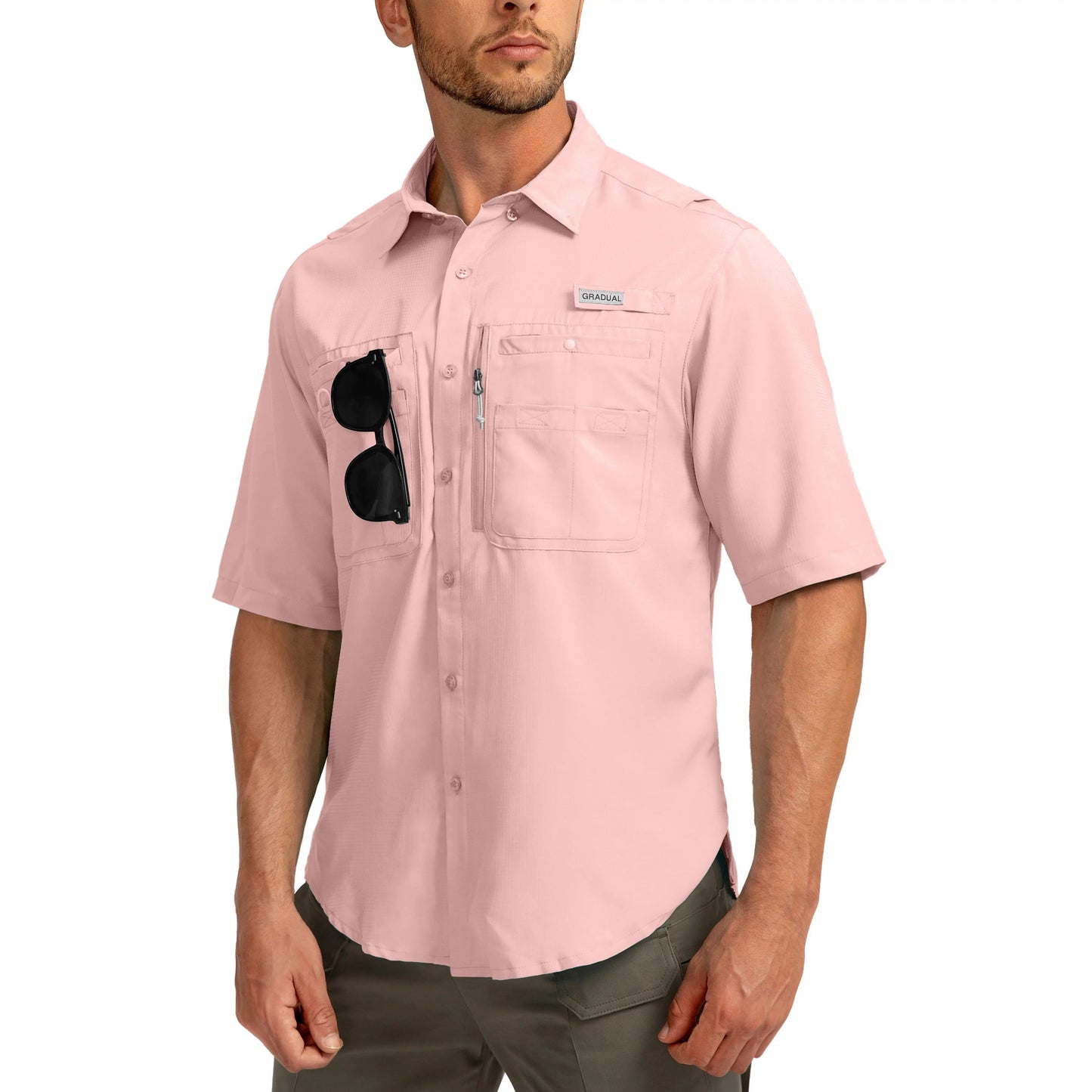 ☀️ Men’s UPF50+ Quick Dry Fishing Short Sleeve Shirt
