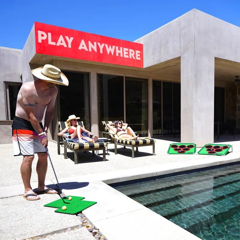 Golf Pong Game Set | Indoor & Outdoor Golf Beer Pong