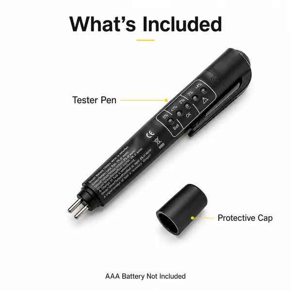 🛠️Battery Tester Car Brake Fluid Tester For Dot3/DOT4 Battery Liquid Digital