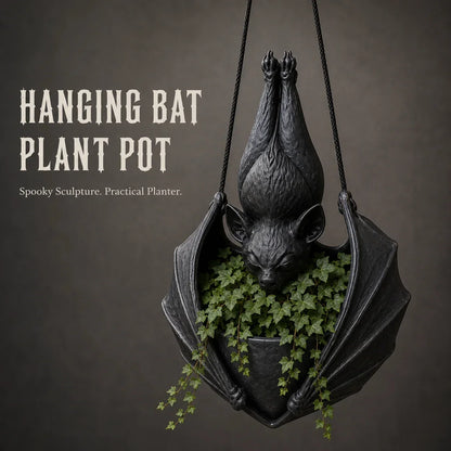 🦇 Upside‑Down Hanging Bat Planter