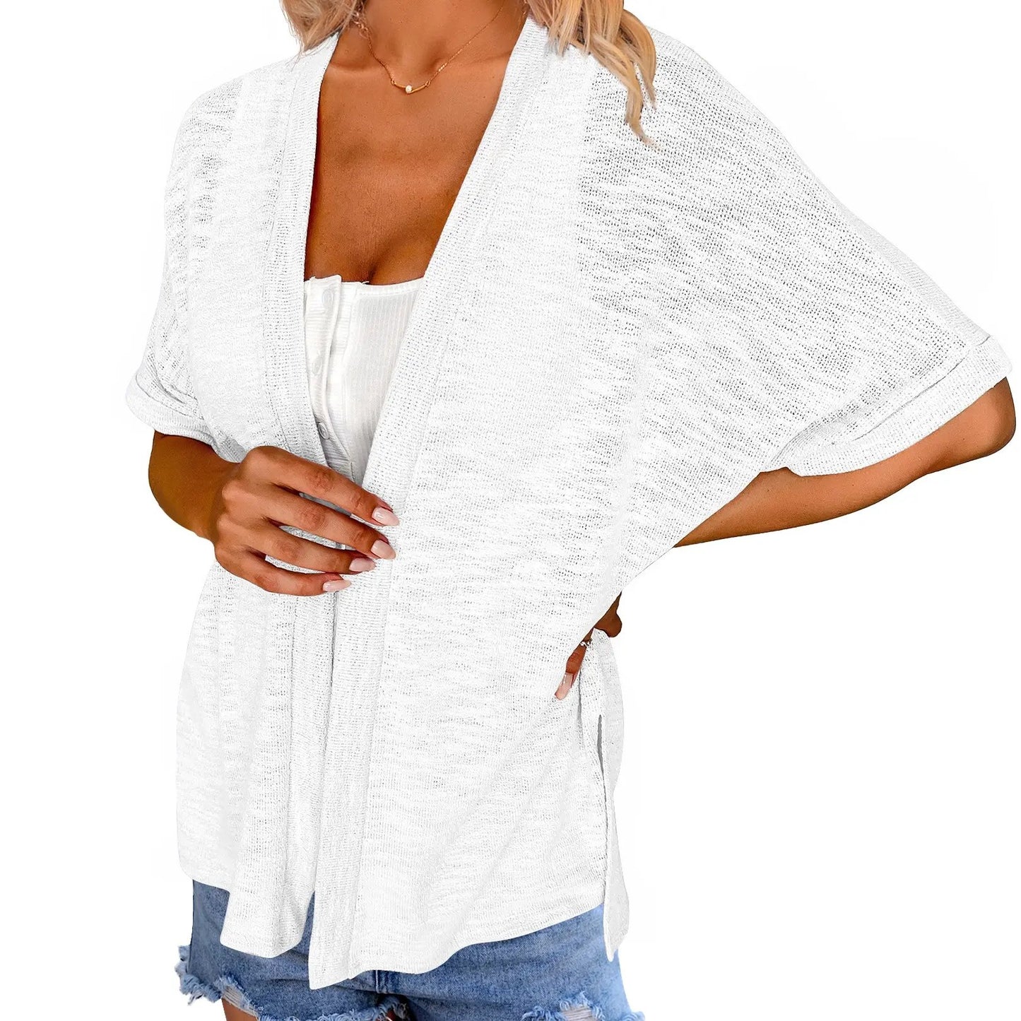 Womens Lightweight Cardigan 2026 Summer Short Sleeve