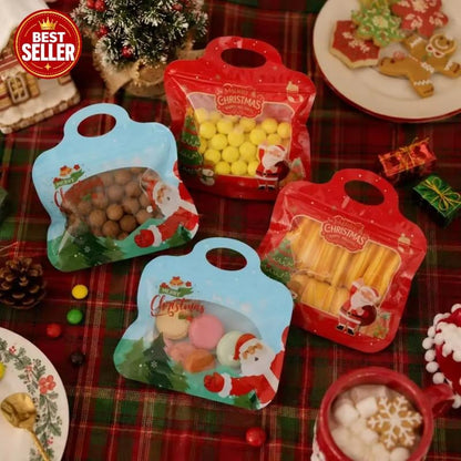 🎄Christmas Self-Sealing Treat Bags – Cute Gift Bags for Cookies & Candy
