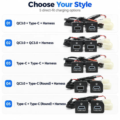 Direct Fit Car Charging Module - Plug & Play with Wiring Harness 🔌