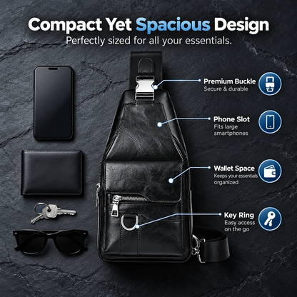 !🧳The Mercer Retro Sling Bag – Water-Resistant, Intelligent Storage & Ergonomic Comfort