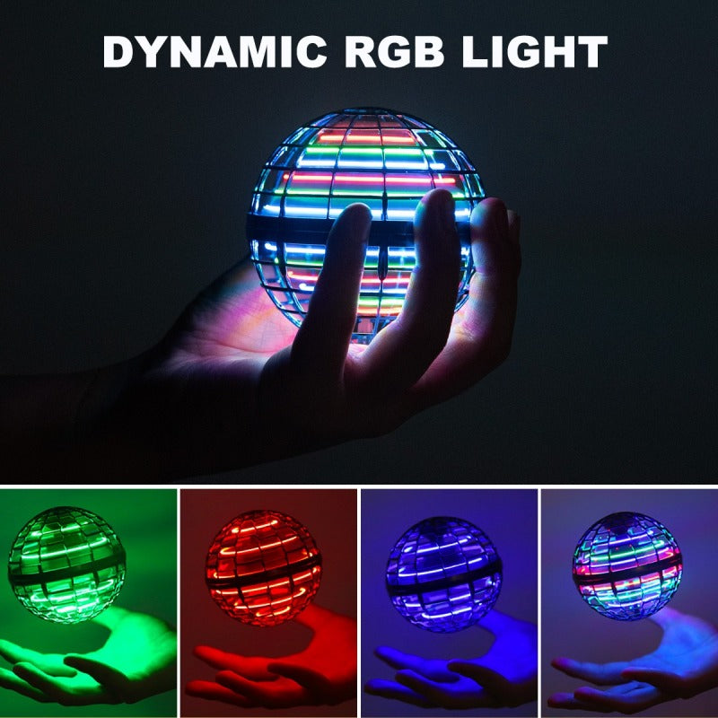 Flying Orb Ball Toy: Hand-Controlled Boomerang Spinner with LED Lights