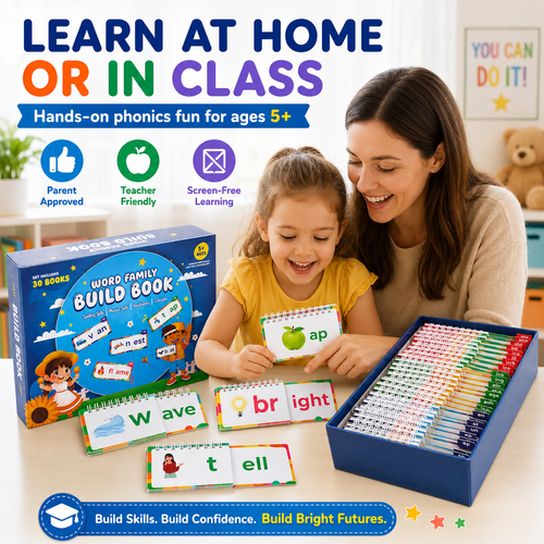 Phonics Flash Cards Word Family Build Book