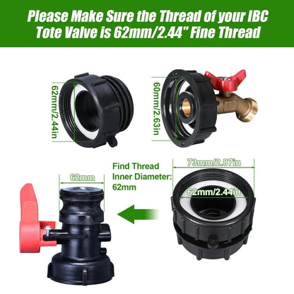 275-330 Gallon IBC Tote Tank Adapter
