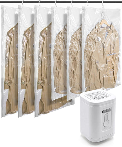 Vacuum Storage Sealer Bags Space Saver Bag for Clothing, Suits and Jackets(Includes air pump)