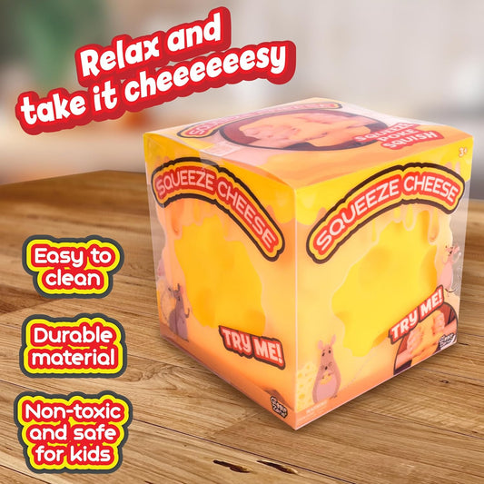 Extra Large Moldable Cheese Squishy Toy - Fun & Calming Sensory Play for Kids and Adults