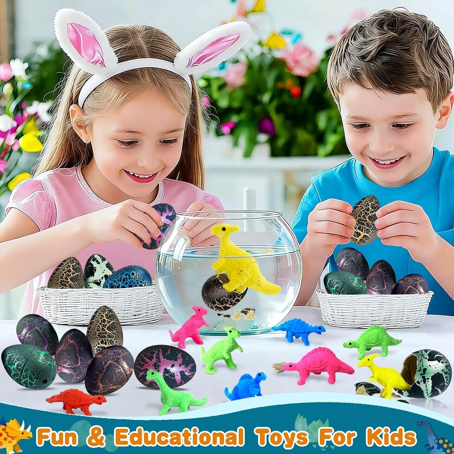 24 Pcs Large Hatching Dinosaur Eggs Easter Party Favors