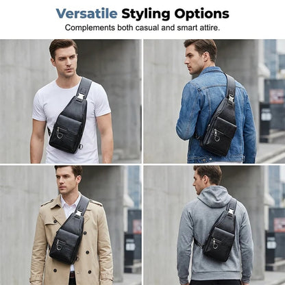 !🧳The Mercer Retro Sling Bag – Water-Resistant, Intelligent Storage & Ergonomic Comfort