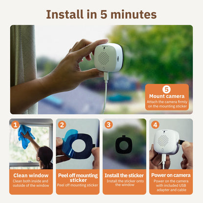 4K Indoor WiFi Security Camera with AI Detection & Color Night Vision