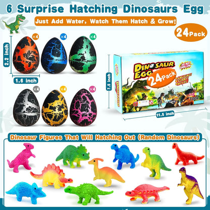 24 Pcs Large Hatching Dinosaur Eggs Easter Party Favors