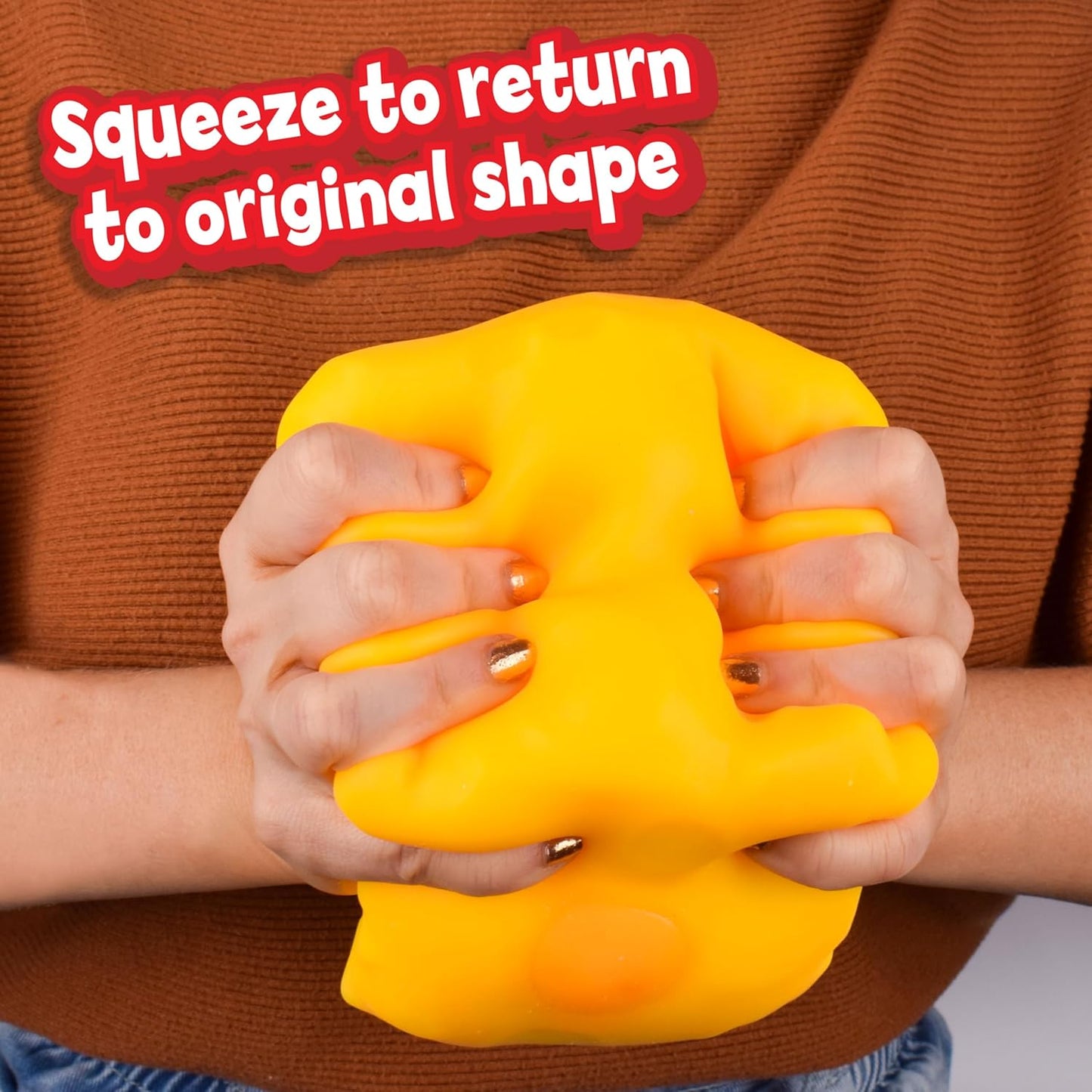 Extra Large Moldable Cheese Squishy Toy - Fun & Calming Sensory Play for Kids and Adults