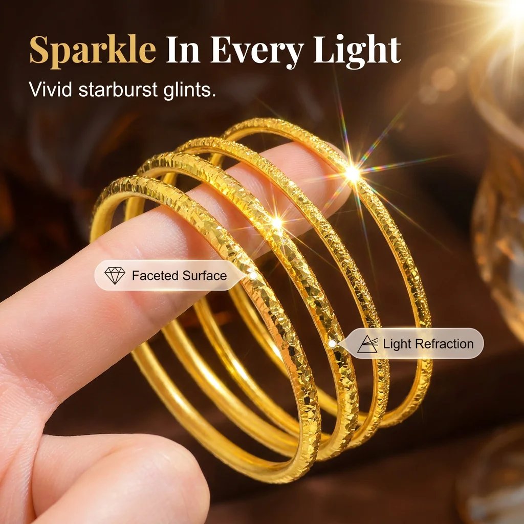 ✨18K Gold Bangle Bracelet for Women – Elegant Everyday Jewelry