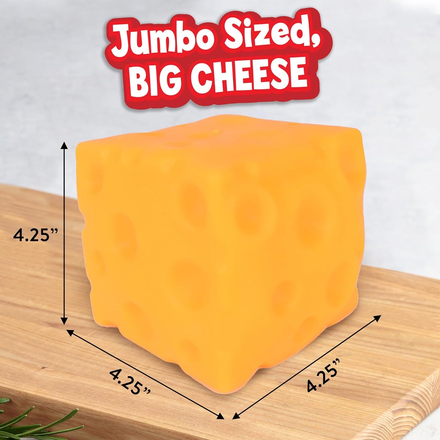 Extra Large Moldable Cheese Squishy Toy - Fun & Calming Sensory Play for Kids and Adults