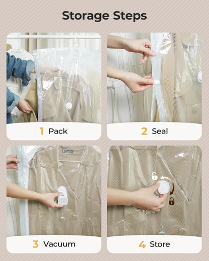 Vacuum Storage Sealer Bags Space Saver Bag for Clothing, Suits and Jackets(Includes air pump)