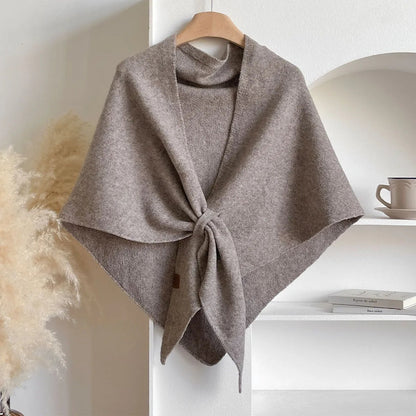 Women's Soft Cashmere Scarf – Cozy Solid-Color Shawl for Everyday Wear