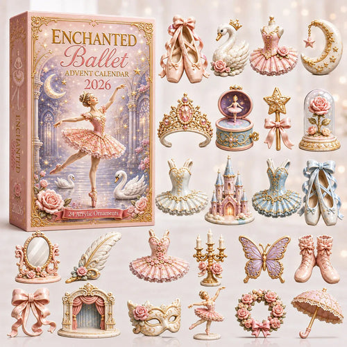 Enchanted Ballet Advent Calendar 2026 - 24-Day Festive Countdown, Acrylic Charms Blind Box - Gift For Ballet Lovers AC0HT335
