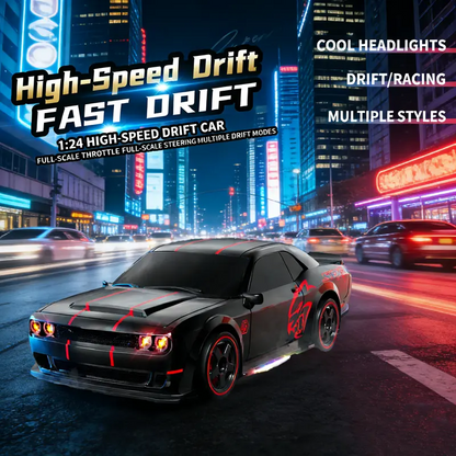 🔥 4WD RC Drift Car For Kids – 2.4GHz Remote Control Racing Car With LED Lights
