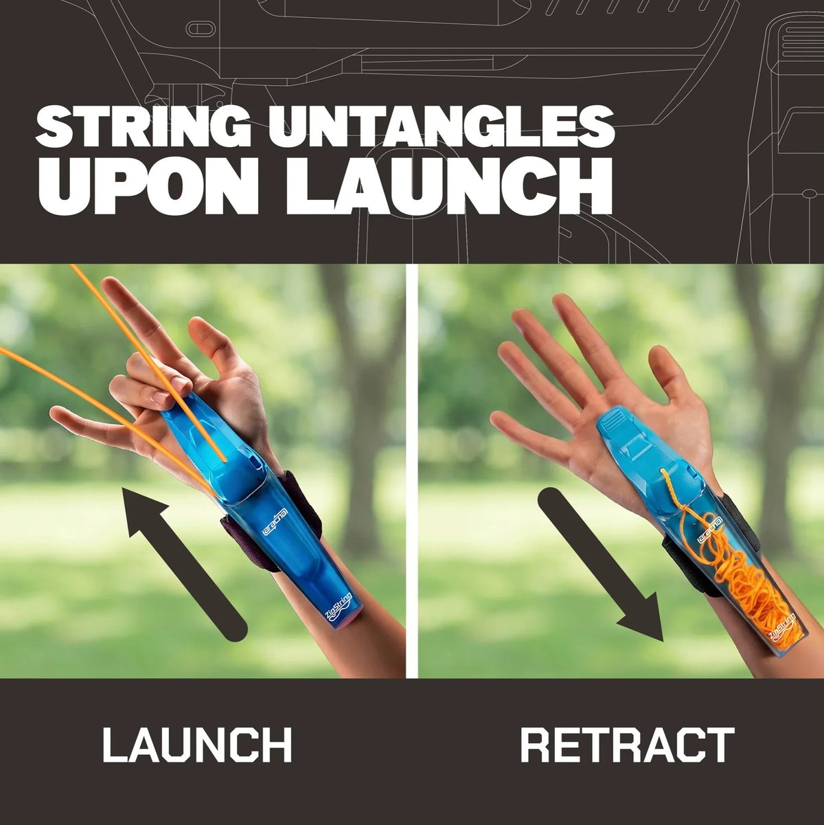 🕸️ Rechargeable Wrist String Launcher – Superhero-Style Action Toy