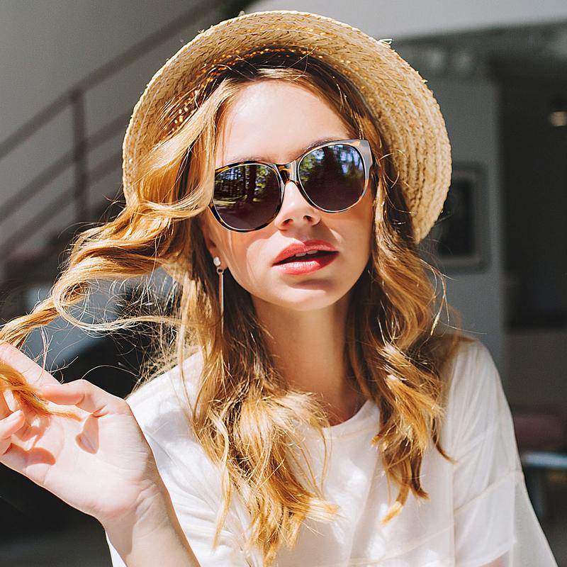 Over Prescription Sunglasses, Oversized Square Full-Rim Plastic Frames