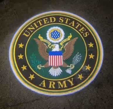 🇺🇸 HonorBeamTM Car Welcome Light | Patriotic Door Projection for Veterans & Military Families 🎖️