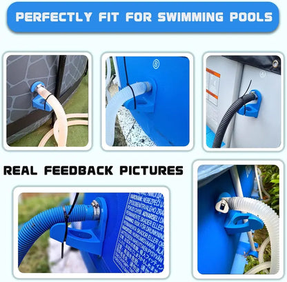 Swimming Pool Pipe Holders with Cable Ties & Hose Clamps