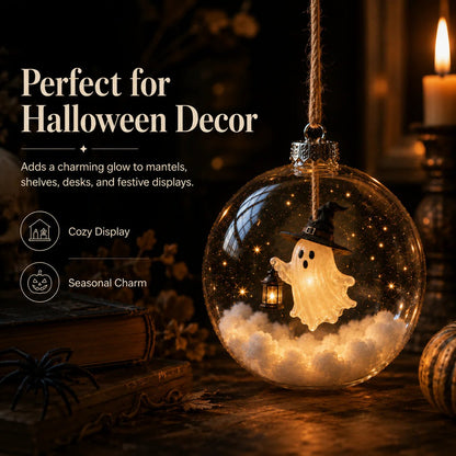 🎃 Halloween Glowing Mini Ornament Collection – Cat / Witch / Pumpkin / Ghost Lighted Decor
