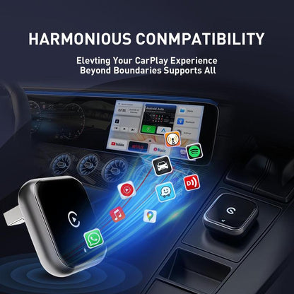 2026 latest model 2 in 1 Wireless CarPlay Adapter, for Both Apple and Android