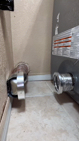 Magnetic dryer vent coupling quick connection demonstration