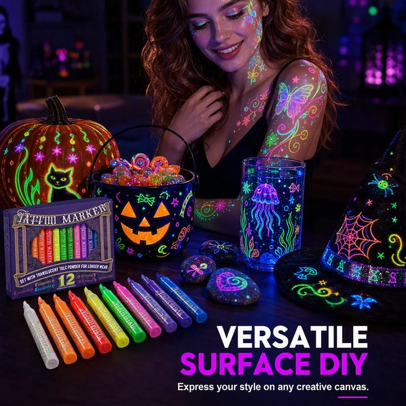 Glow Party Neon Tattoo Markers