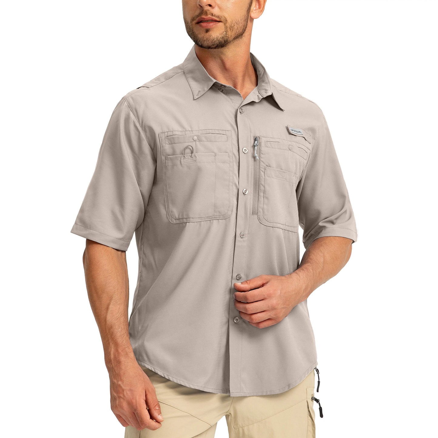☀️ Men’s UPF50+ Quick Dry Fishing Short Sleeve Shirt