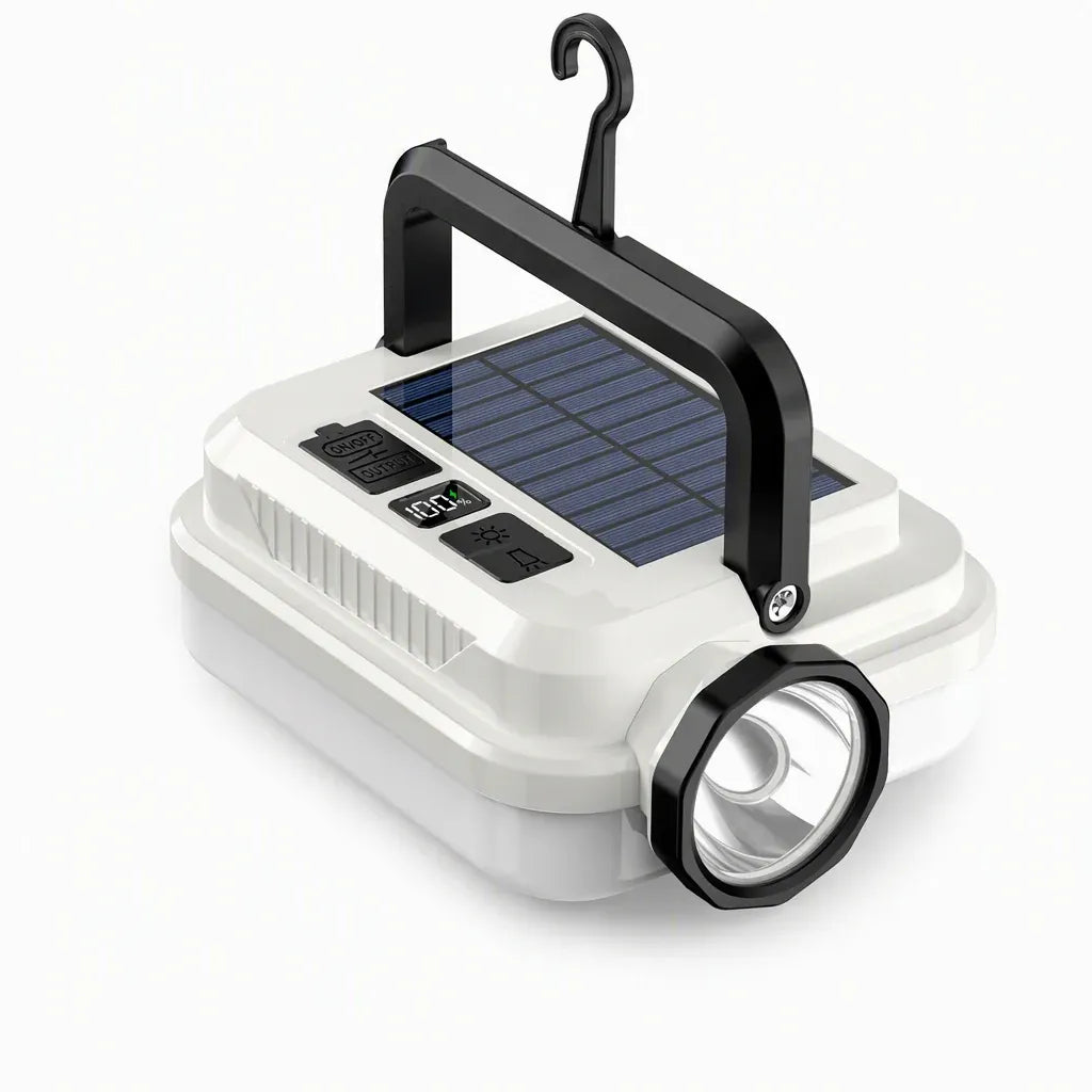 🔦 Solar LED Camping Lantern – Rechargeable, handheld & multifunctional ✨