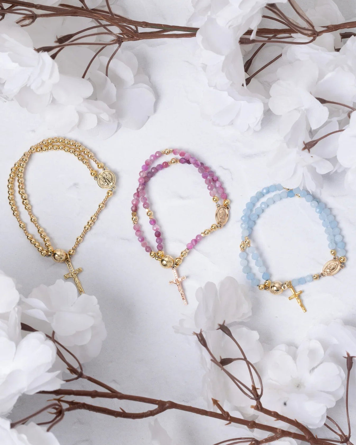 🔥🔥 ✝️Handcrafted rosary bracelets -  A Warm Companion for Your Faith Journey📿