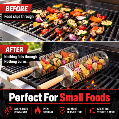 Rolling Grill Basket