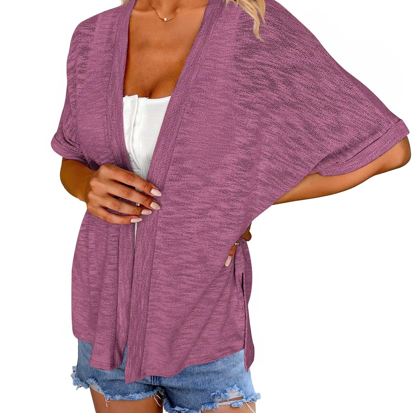 Womens Lightweight Cardigan 2026 Summer Short Sleeve
