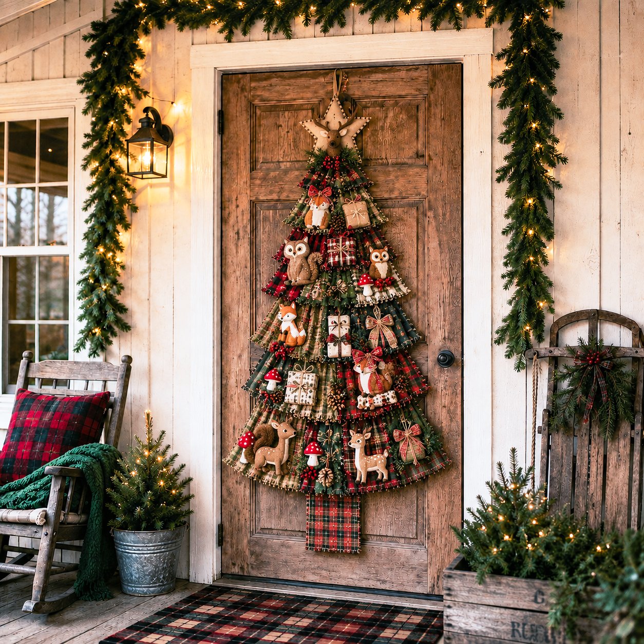 🔥😍Beginner-Friendly DIY Oversized Patchwork Christmas Tree Door Hanging Kit | Complete Kit with All Tools & Step-by-Step Guide Included 💕🎄