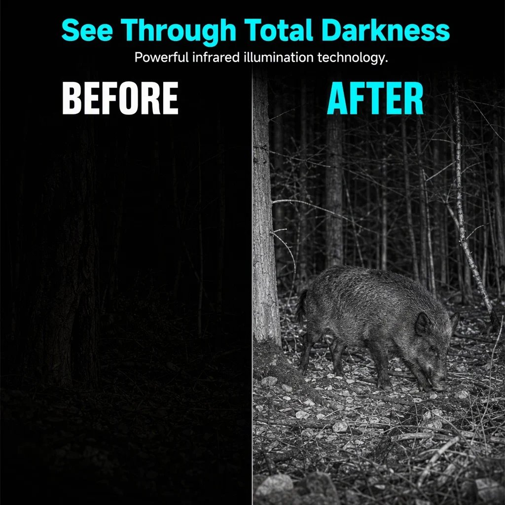 1080P HD Infrared Night Vision Monocular – 16x Digital Zoom, Handheld Camera for Hunting and Surveillance