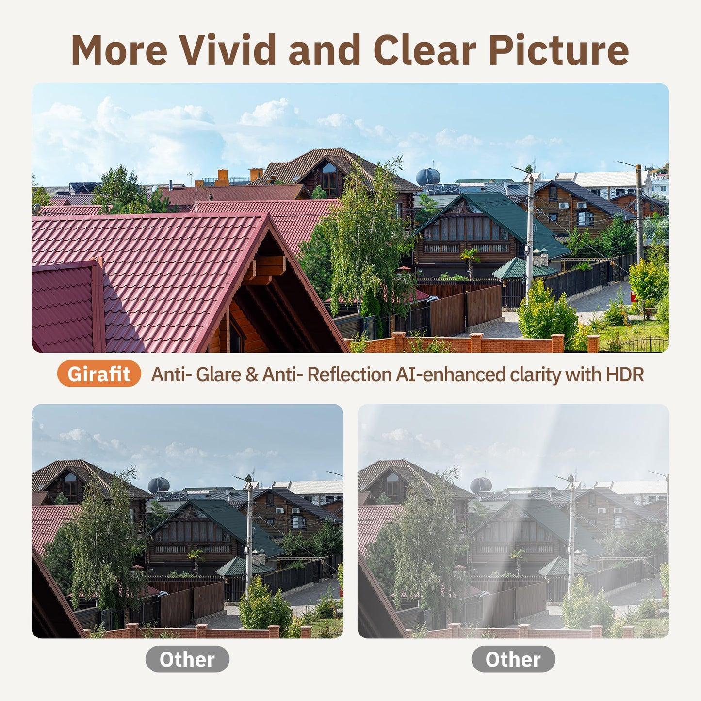 4K Indoor WiFi Security Camera with AI Detection & Color Night Vision