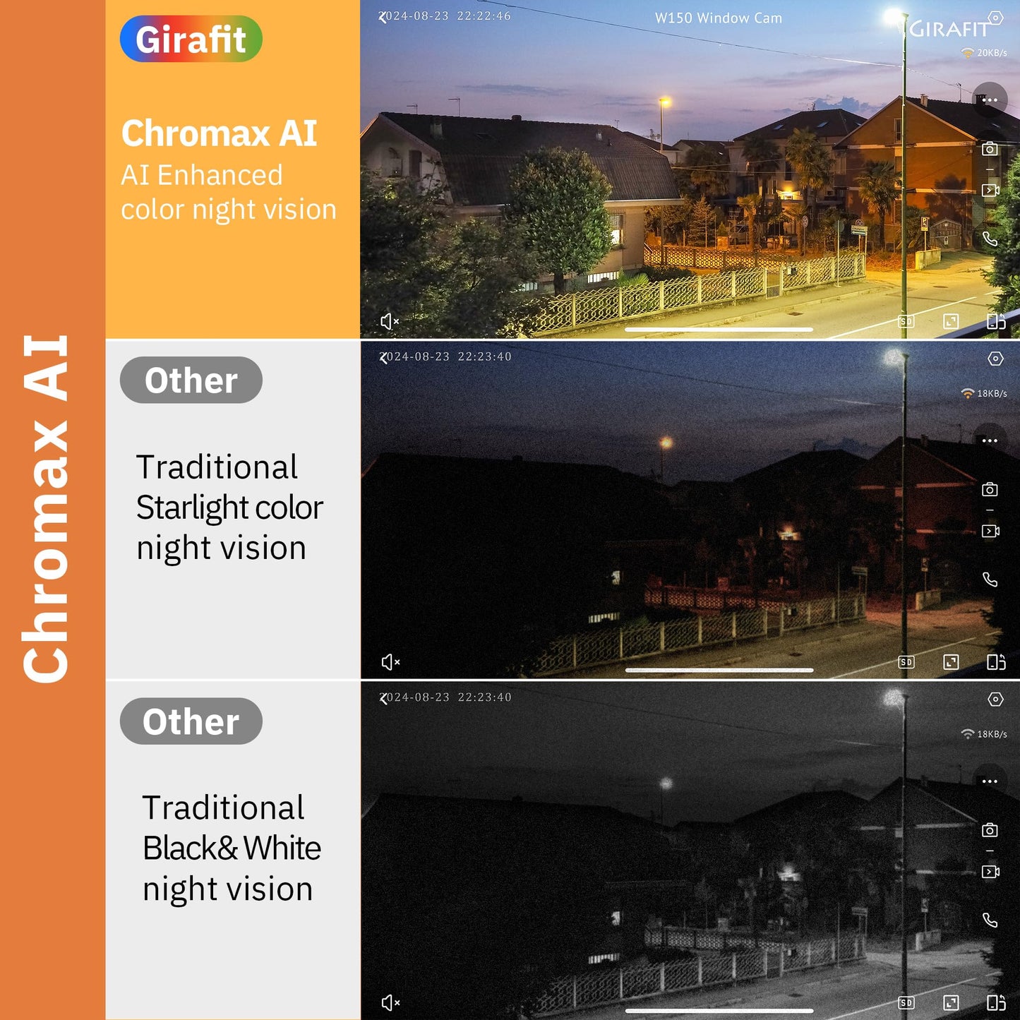 4K Indoor WiFi Security Camera with AI Detection & Color Night Vision