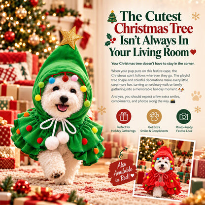 😱 "Don't let a SMALL DOG MOM see this..." 🥺🎄🐶 Christmas Tree Dog Cloak!