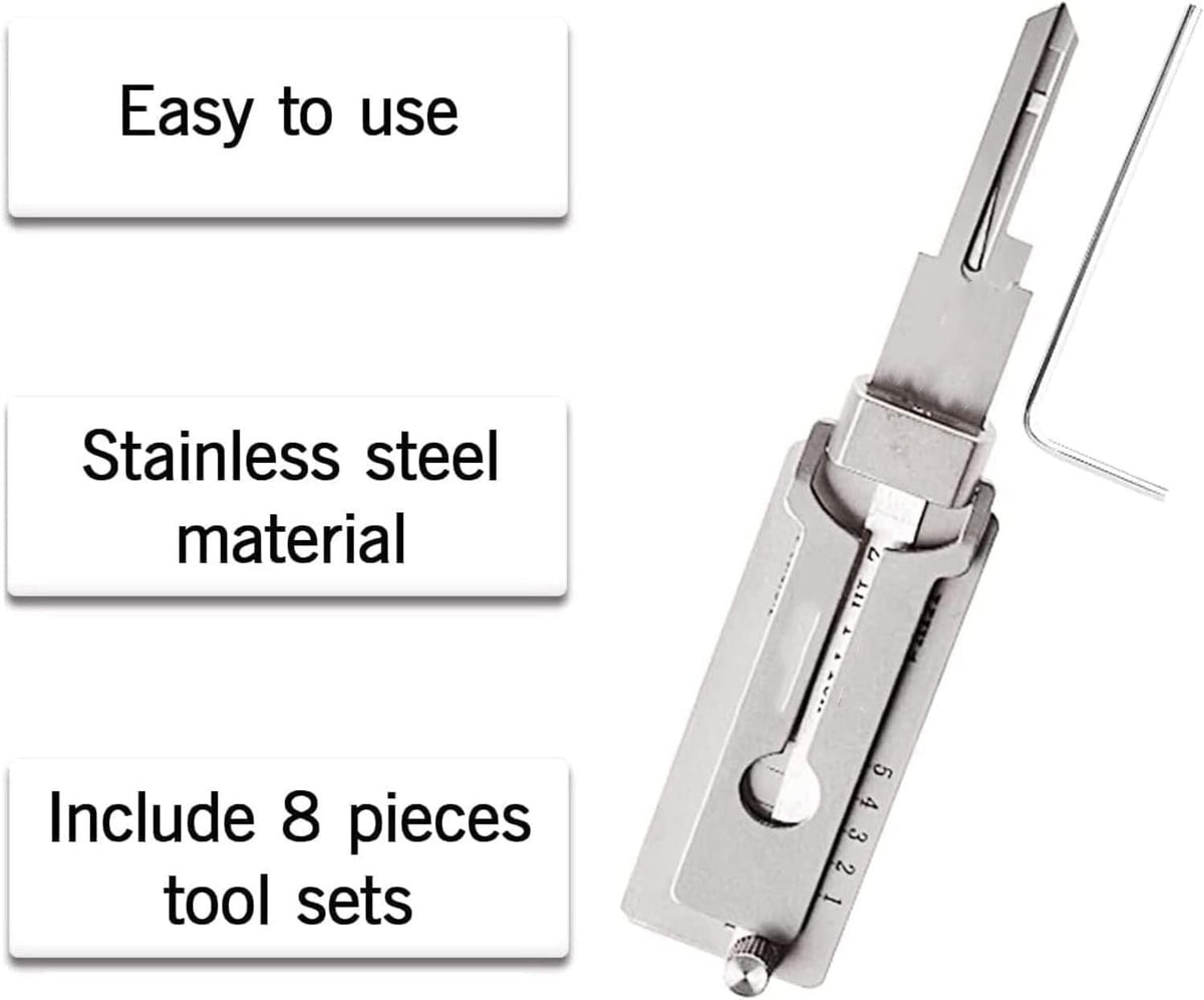 Stainless Steel Key Decoder - Professional Locksmith Tool