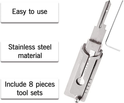 Stainless Steel Key Decoder - Professional Locksmith Tool