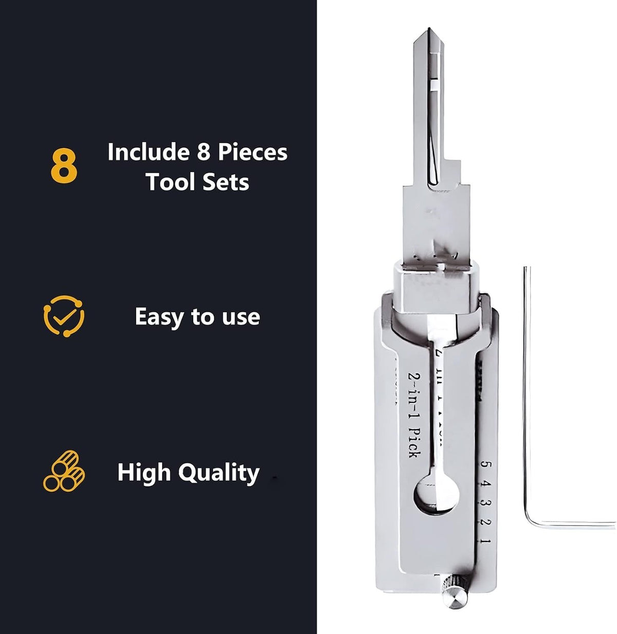 Stainless Steel Key Decoder - Professional Locksmith Tool