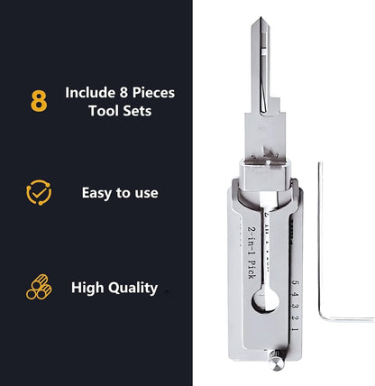 Stainless Steel Key Decoder - Professional Locksmith Tool