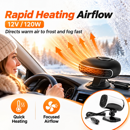 ✨Portable Car Heater Defroster with 360-Degree Rotating Base