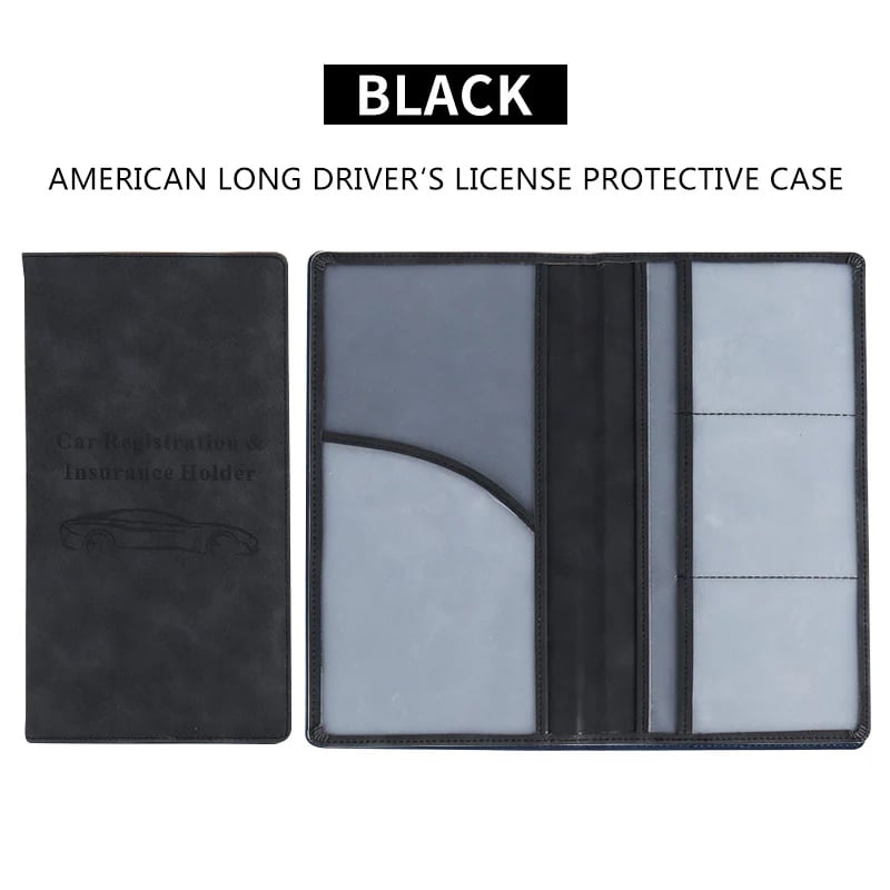 🚗 Car Registration & Insurance Document Holder | Premium PU Leather Organizer