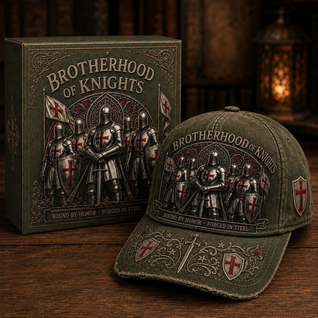 ⚔️ Bound By Honor Forged In Steel – Knights Templar Cap