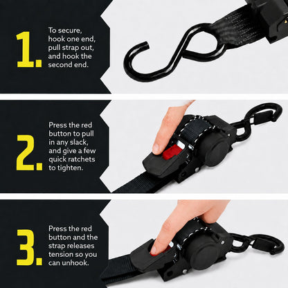 Retractable Ratchet Straps (BUY 2 FREE SHIPPING)